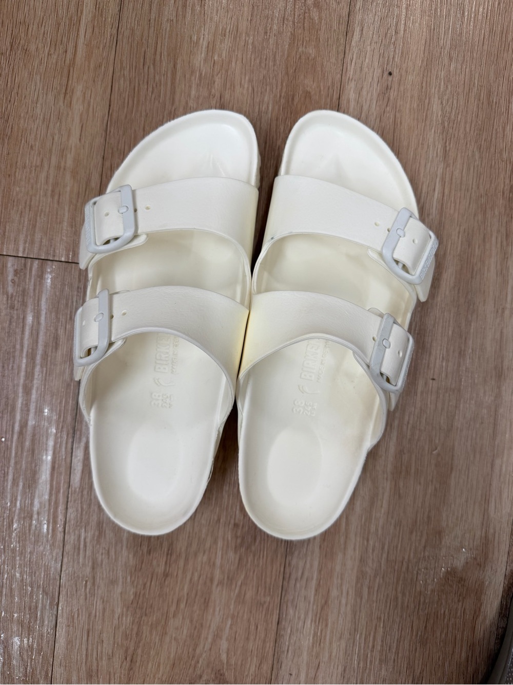 Birkenstock Kids White EVA Two-Buckle Slide Sandals